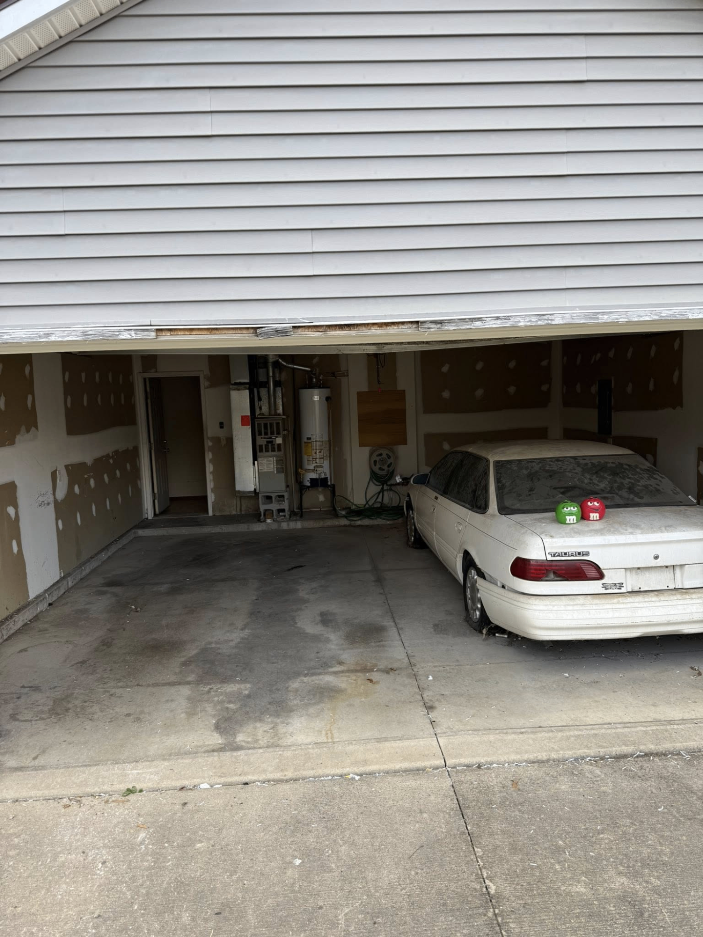 Garage after cleanout with clear floor